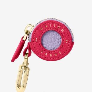Maison de Sabre Fuchsia and Lavender Air Tag Charm